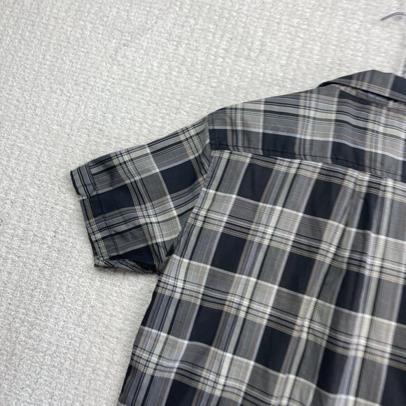Y2K Oneill Shirt Men M Black Plaid Short Sleeve Button Up Surf Skate Casual - Picture 12 of 15